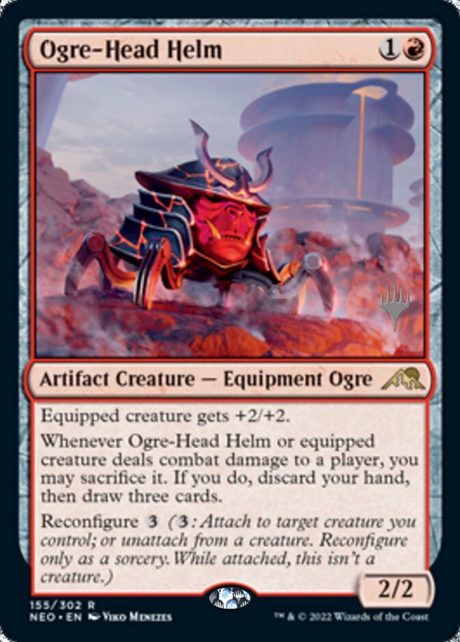 Ogre-Head Helm (Promo Pack) [Kamigawa: Neon Dynasty Promos] | Enigma On Main