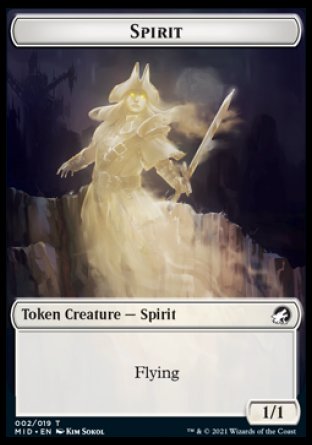 Spirit Token [Innistrad: Midnight Hunt Tokens] | Enigma On Main