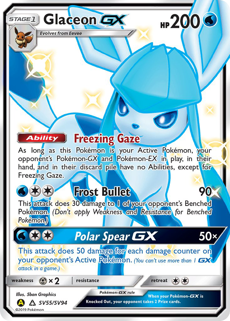 Glaceon GX (SV55/SV94) [Sun & Moon: Hidden Fates - Shiny Vault] | Enigma On Main