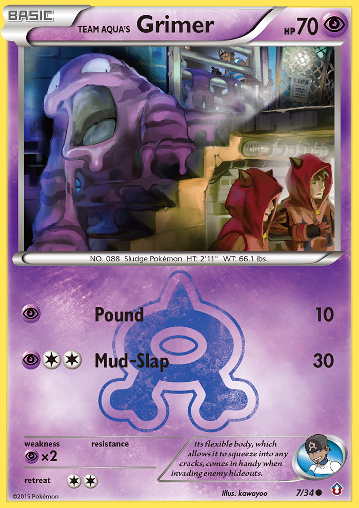 Team Aqua's Grimer (7/34) [XY: Double Crisis] | Enigma On Main