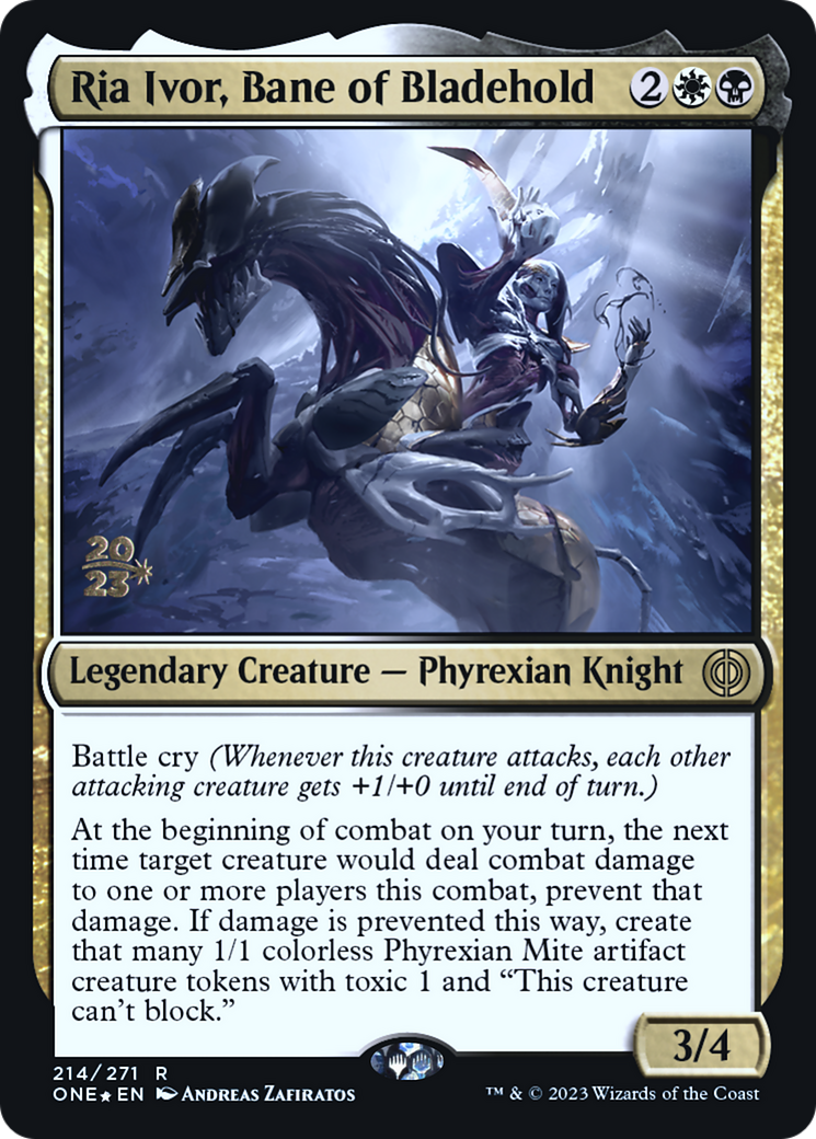 Ria Ivor, Bane of Bladehold [Phyrexia: All Will Be One Prerelease Promos] | Enigma On Main