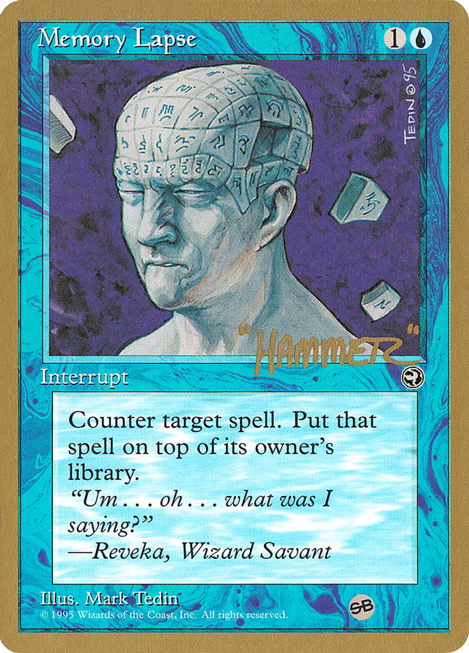 Memory Lapse (Runes) (Shawn "Hammer" Regnier) (SB) [Pro Tour Collector Set] | Enigma On Main