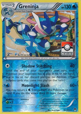 Greninja (40/122) (League Promo 2nd Place) [XY: BREAKpoint] | Enigma On Main