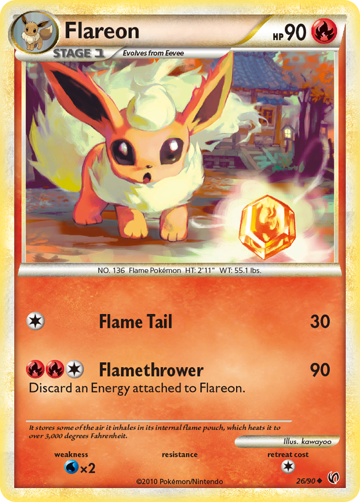 Flareon (26/90) [HeartGold & SoulSilver: Undaunted] | Enigma On Main