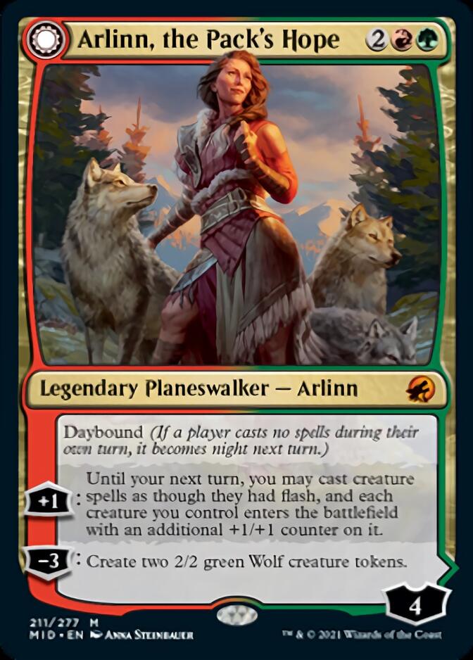 Arlinn, the Pack's Hope // Arlinn, the Moon's Fury [Innistrad: Midnight Hunt] | Enigma On Main