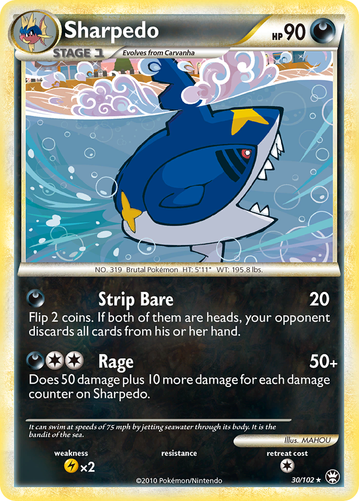 Sharpedo (30/102) [HeartGold & SoulSilver: Triumphant] | Enigma On Main