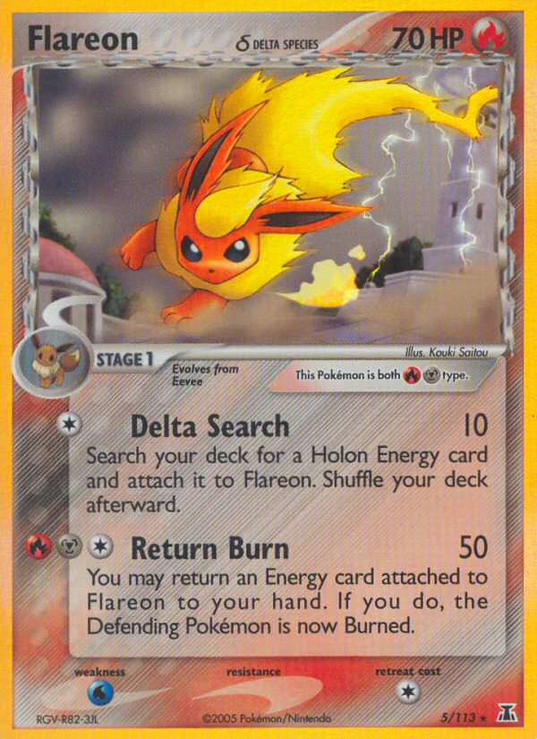 Flareon (5/113) (Delta Species) [EX: Delta Species] | Enigma On Main