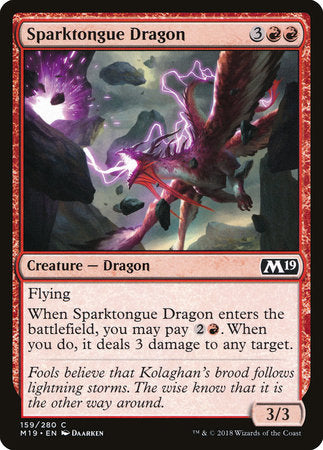 Sparktongue Dragon [Core Set 2019] | Enigma On Main