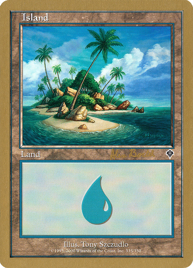 Island (ab335b) (Alex Borteh) [World Championship Decks 2001] | Enigma On Main