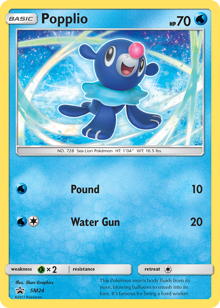 Popplio (SM24) [Sun & Moon: Black Star Promos] | Enigma On Main