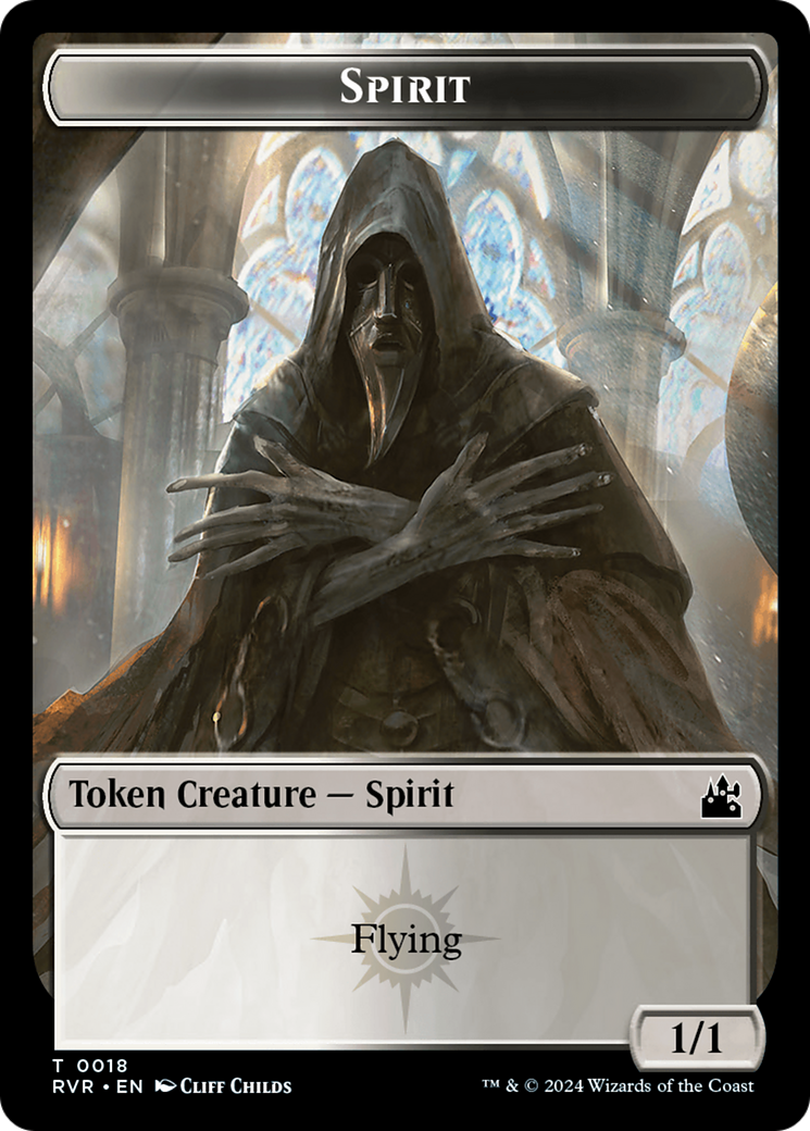 Spirit (0018) // Soldier Double-Sided Token [Ravnica Remastered Tokens] | Enigma On Main