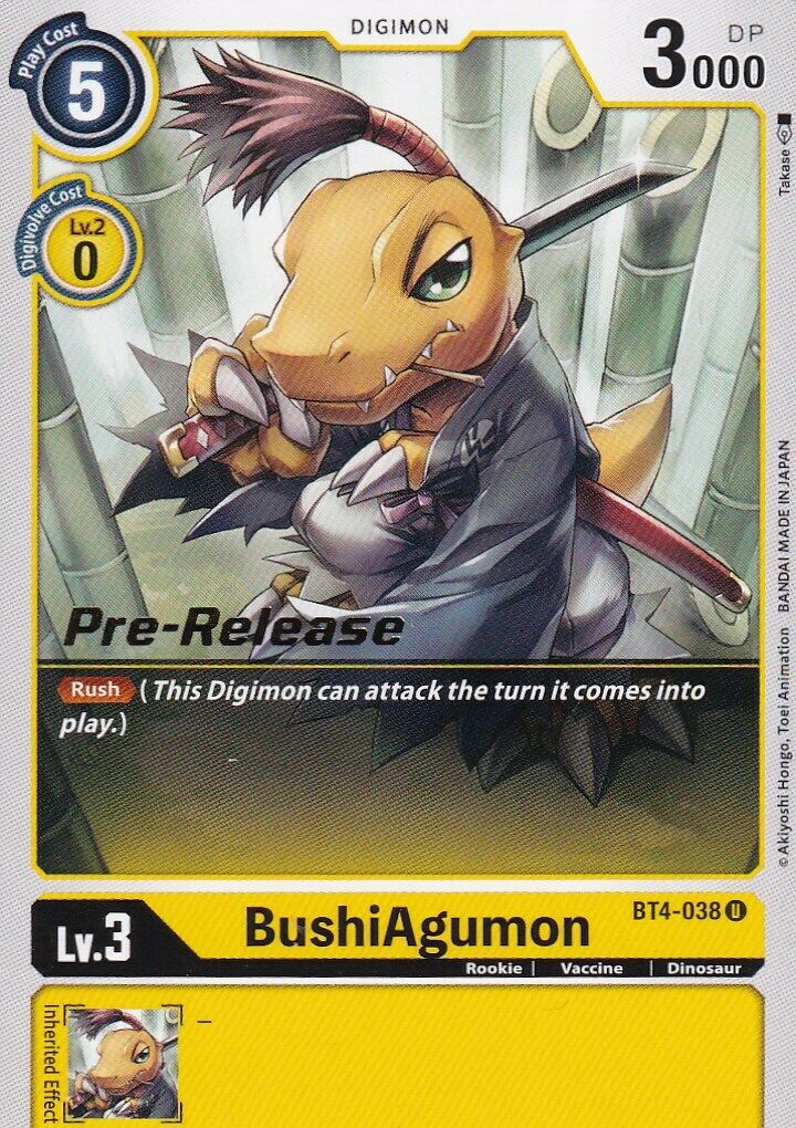 BushiAgumon [BT4-038] [Great Legend Pre-Release Promos] | Enigma On Main