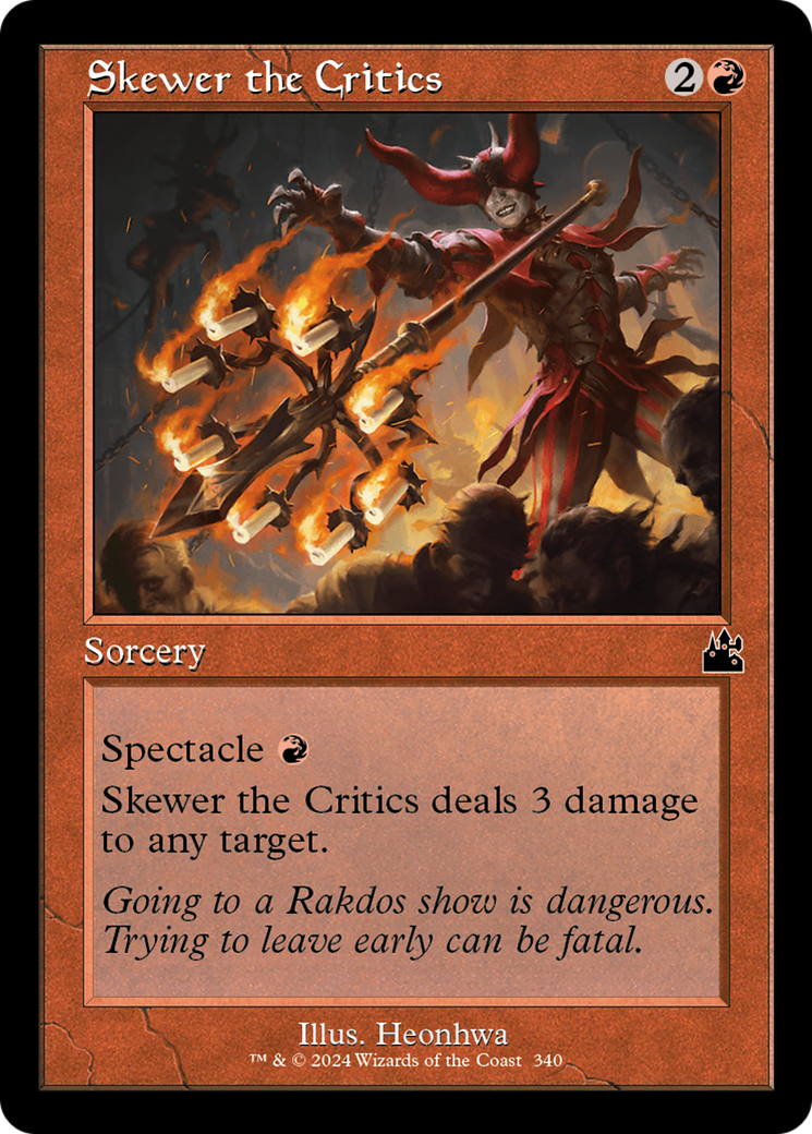 Skewer the Critics (Retro Frame) [Ravnica Remastered] | Enigma On Main