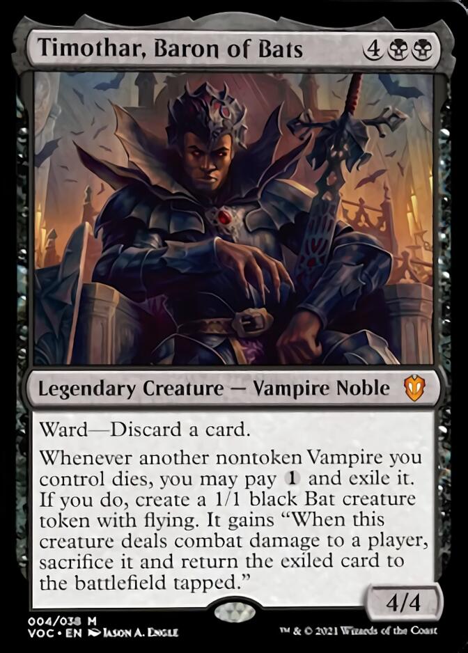 Timothar, Baron of Bats [Innistrad: Crimson Vow Commander] | Enigma On Main