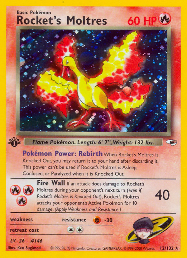 Rocket's Moltres (12/132) [Gym Heroes 1st Edition] | Enigma On Main