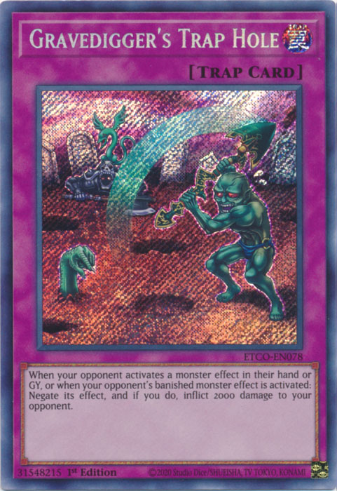 Gravedigger's Trap Hole [ETCO-EN078] Secret Rare | Enigma On Main