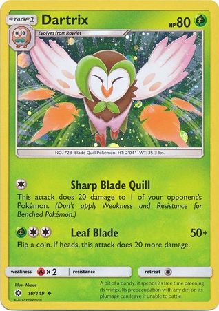 Dartrix (10/149) (Cosmos Holo) [Sun & Moon: Base Set] | Enigma On Main