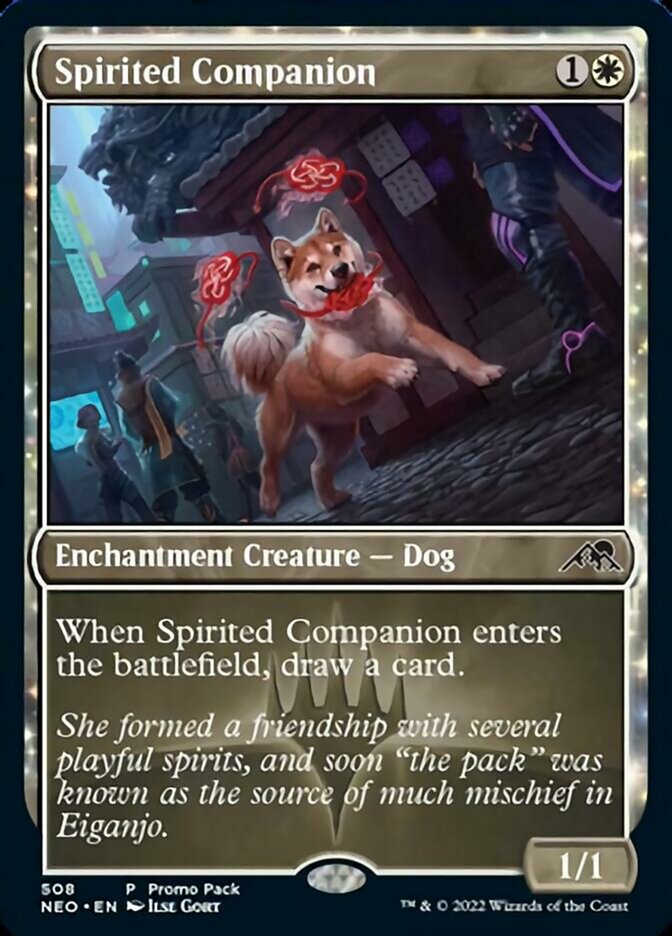 Spirited Companion (Promo Pack) [Kamigawa: Neon Dynasty Promos] | Enigma On Main