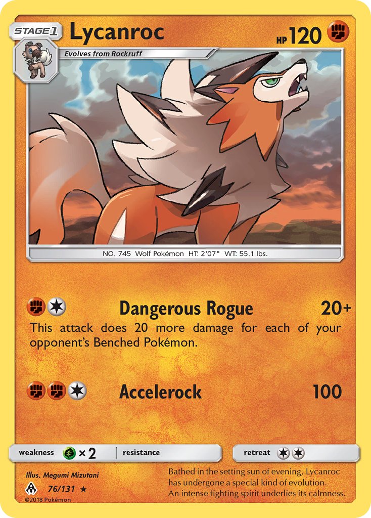 Lycanroc (76/133) (Theme Deck Exclusive) [Sun & Moon: Forbidden Light] | Enigma On Main