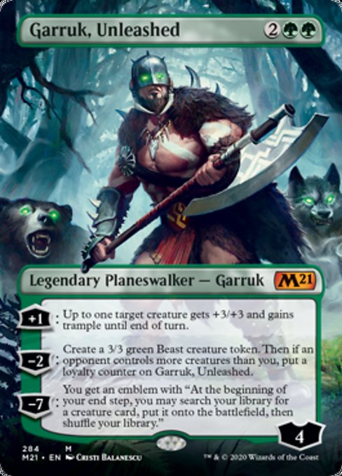 Garruk, Unleashed (Borderless) [Core Set 2021] | Enigma On Main