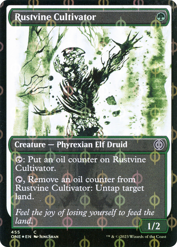 Rustvine Cultivator (Showcase Ichor Step-and-Compleat Foil) [Phyrexia: All Will Be One] | Enigma On Main