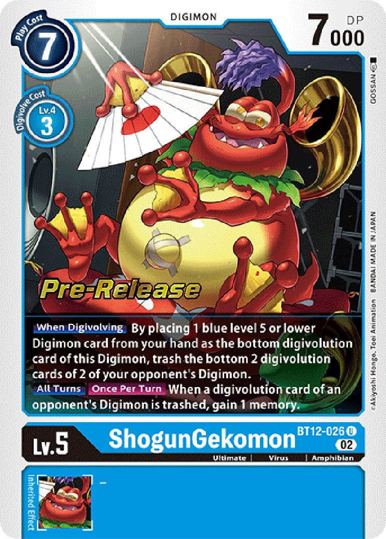 ShogunGekomon [BT12-026] [Across Time Pre-Release Cards] | Enigma On Main