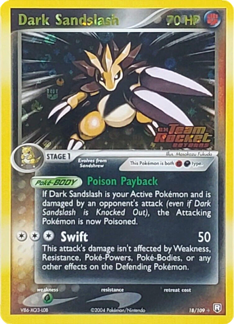 Dark Sandslash (18/109) (Stamped) [EX: Team Rocket Returns] | Enigma On Main