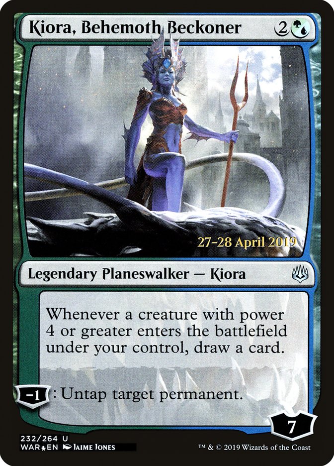 Kiora, Behemoth Beckoner  [War of the Spark Prerelease Promos] | Enigma On Main