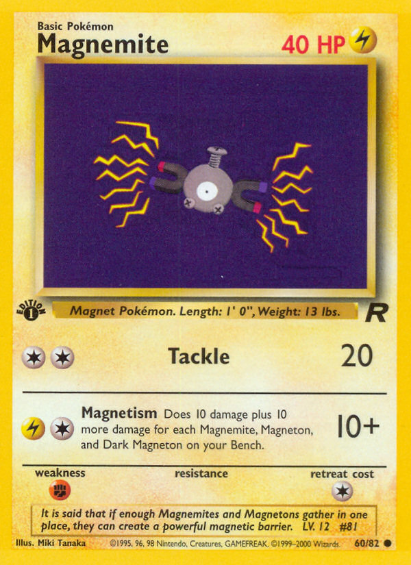 Magnemite (60/82) [Team Rocket 1st Edition] | Enigma On Main