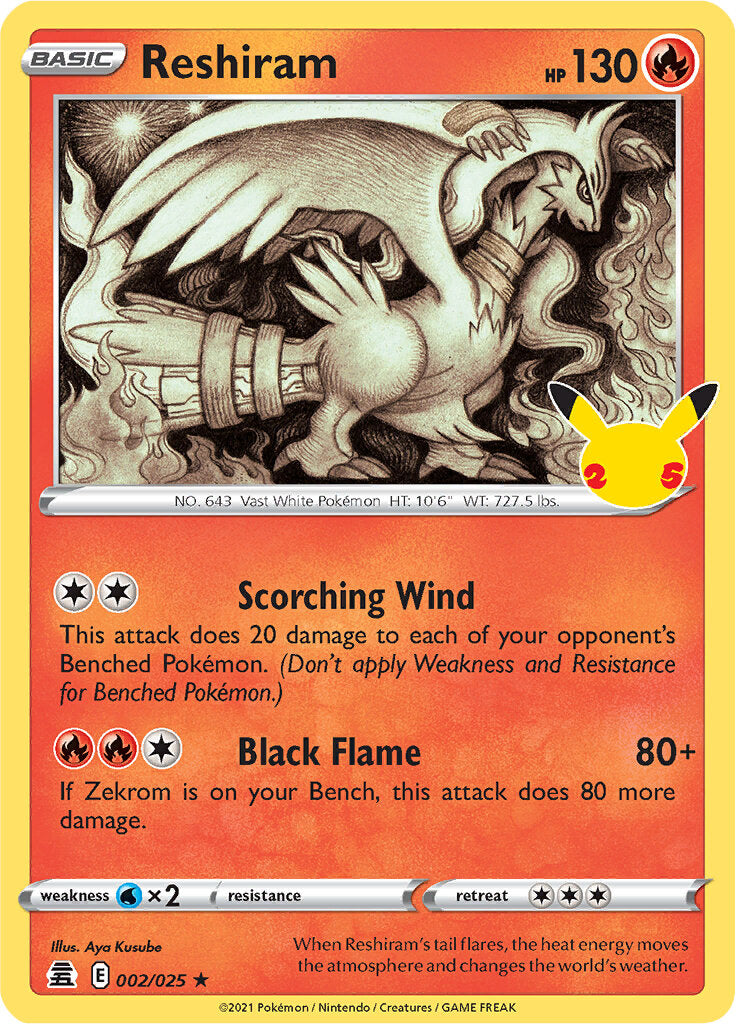 Reshiram (002/025) [Celebrations: 25th Anniversary] | Enigma On Main