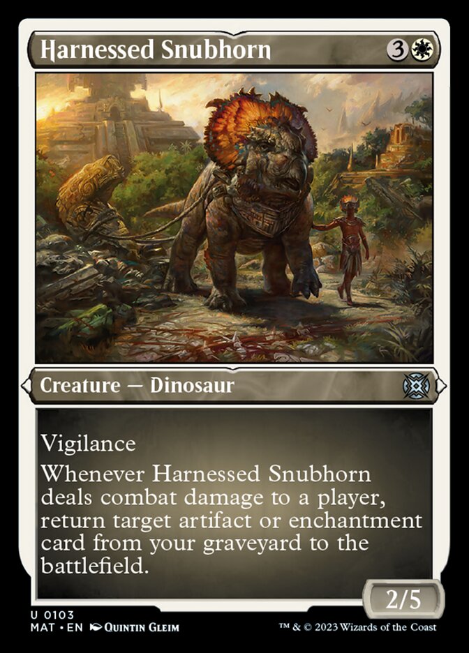 Harnessed Snubhorn (Foil Etched) [March of the Machine: The Aftermath] | Enigma On Main