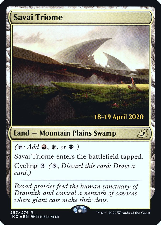 Savai Triome  [Ikoria: Lair of Behemoths Prerelease Promos] | Enigma On Main