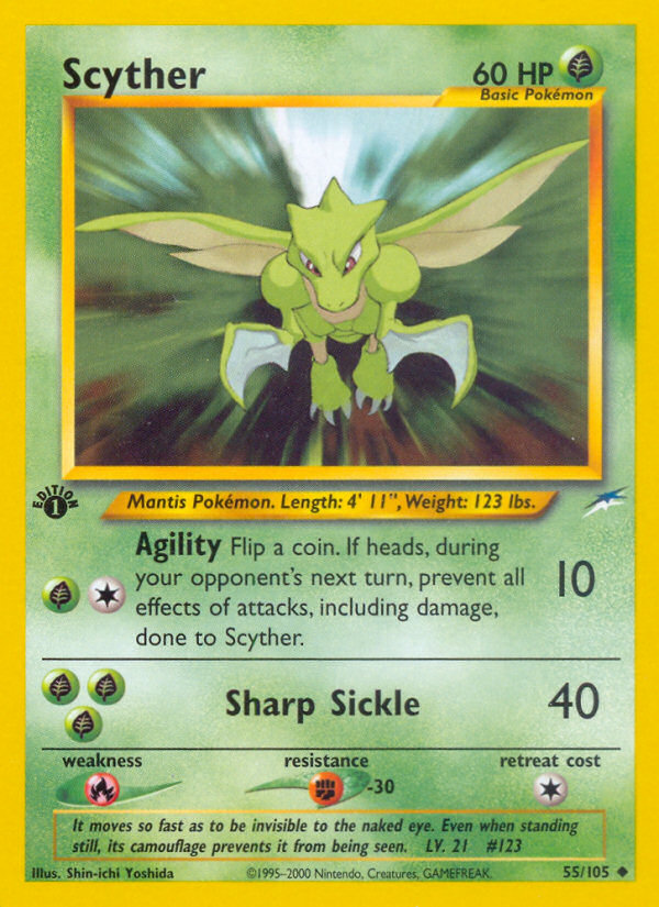 Scyther (55/105) [Neo Destiny 1st Edition] | Enigma On Main