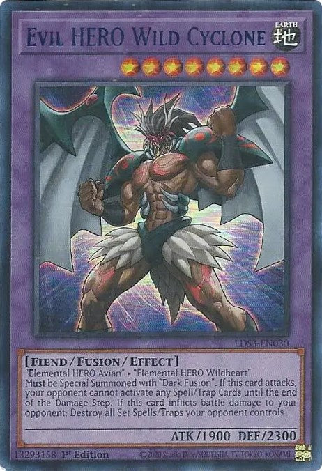 Evil HERO Wild Cyclone (Blue) [LDS3-EN030] Ultra Rare | Enigma On Main