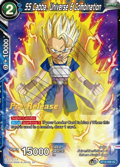 SS Cabba, Universe 6 Combination (BT15-038) [Saiyan Showdown Prerelease Promos] | Enigma On Main