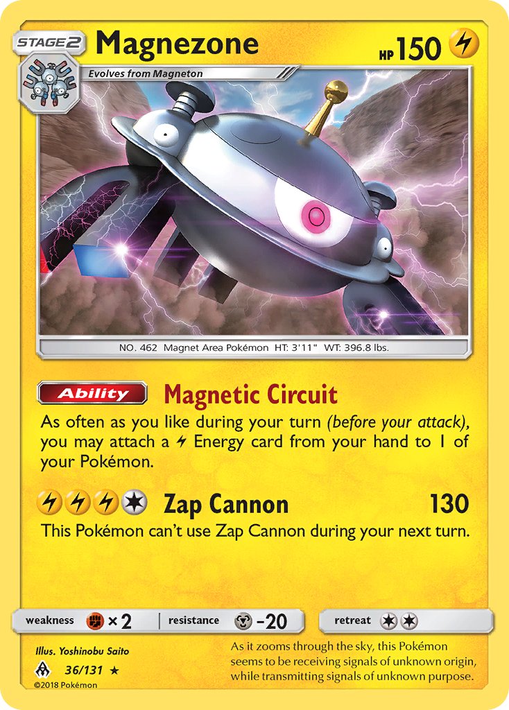 Magnezone (36/131) (Prerelease Kit Exclusive) (Theme Deck Exclusive) [Sun & Moon: Forbidden Light] | Enigma On Main