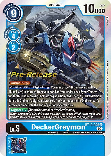 DeckerGreymon [BT10-026] [Xros Encounter Pre-Release Cards] | Enigma On Main