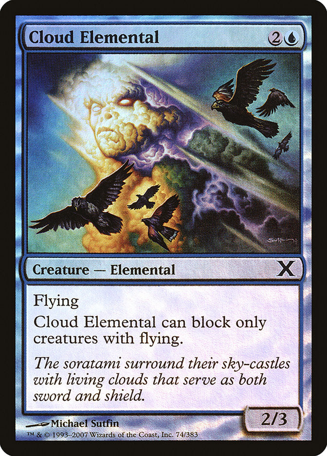 Cloud Elemental (Premium Foil) [Tenth Edition] | Enigma On Main