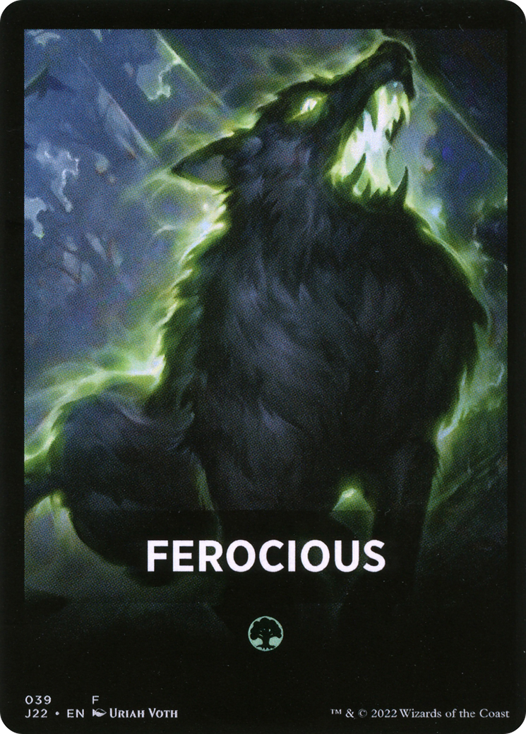 Ferocious Theme Card [Jumpstart 2022 Front Cards] | Enigma On Main