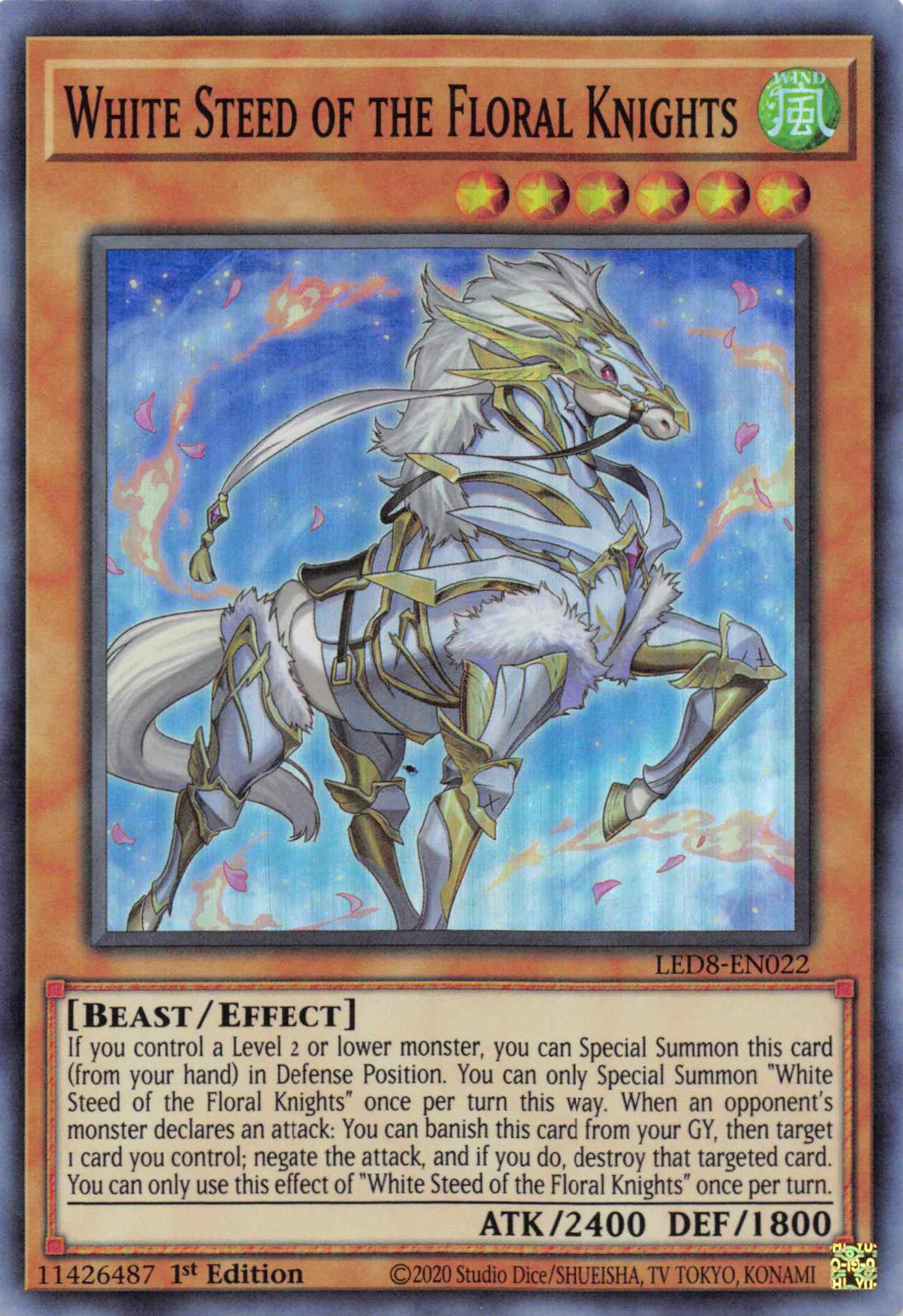 White Steed of the Floral Knights [LED8-EN022] Super Rare | Enigma On Main