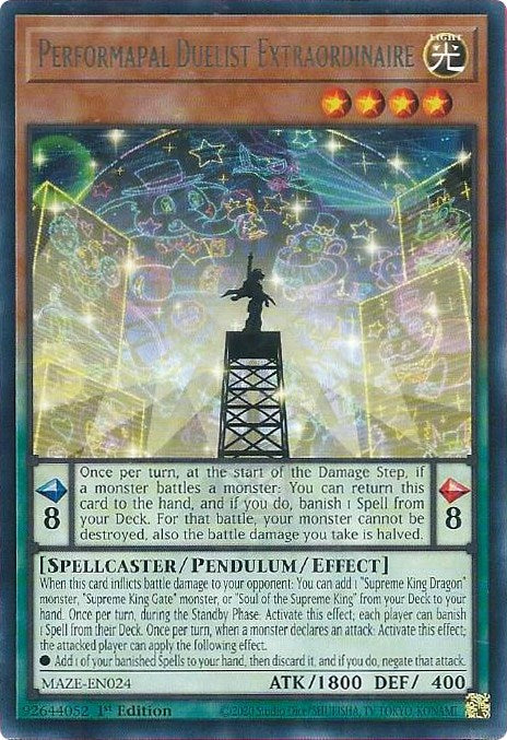 Performapal Duelist Extraordinaire [MAZE-EN024] Rare | Enigma On Main