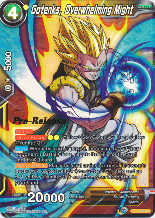 Gotenks, Overwhelming Might (BT10-111) [Rise of the Unison Warrior Prerelease Promos] | Enigma On Main