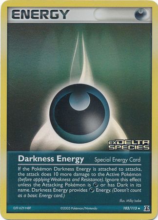 Darkness Energy (103/113) (Stamped) [EX: Delta Species] | Enigma On Main