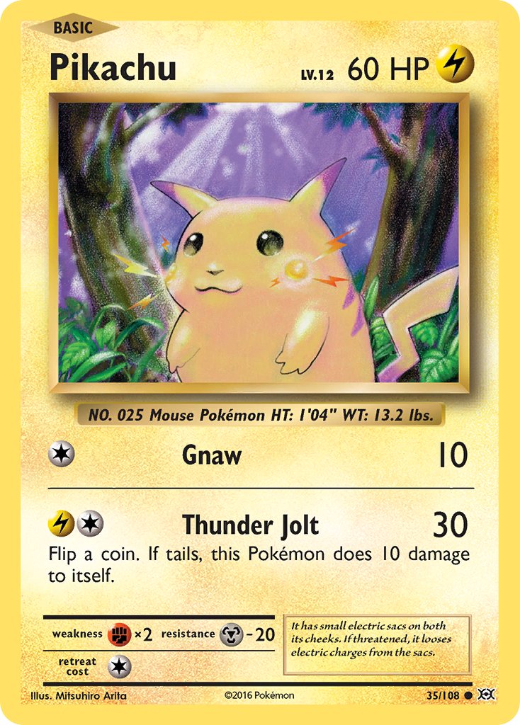 Pikachu (35/108) (Theme Deck Exclusive) (Cracked Ice Holo) [XY: Evolutions] | Enigma On Main