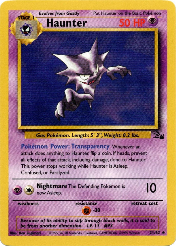 Haunter (21/62) [Fossil Unlimited] | Enigma On Main