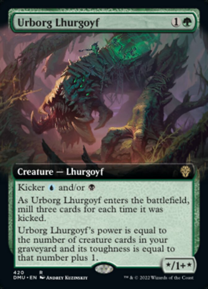 Urborg Lhurgoyf (Extended Art) [Dominaria United] | Enigma On Main