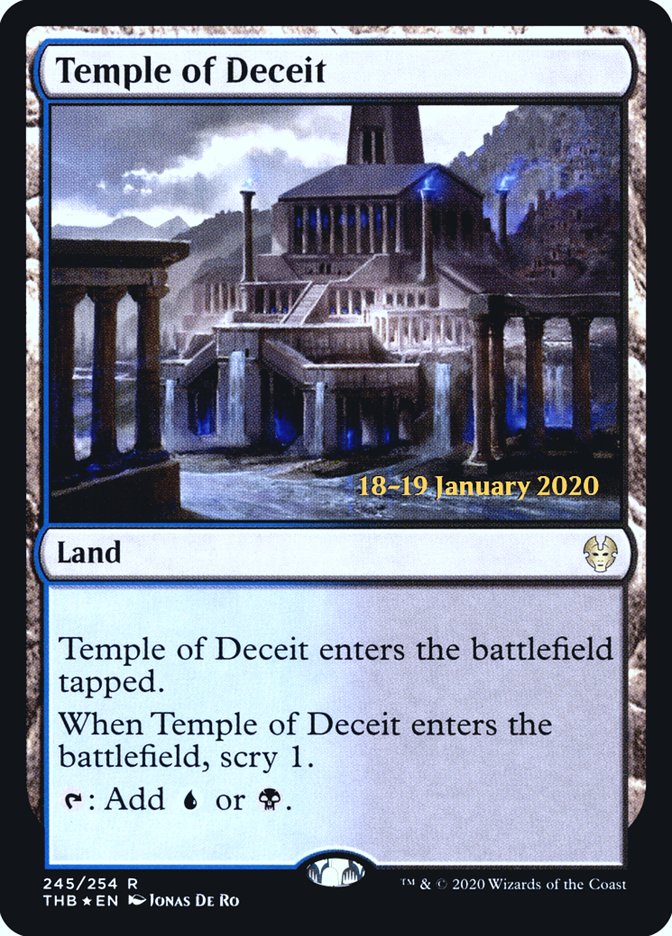 Temple of Deceit [Theros Beyond Death Prerelease Promos] | Enigma On Main