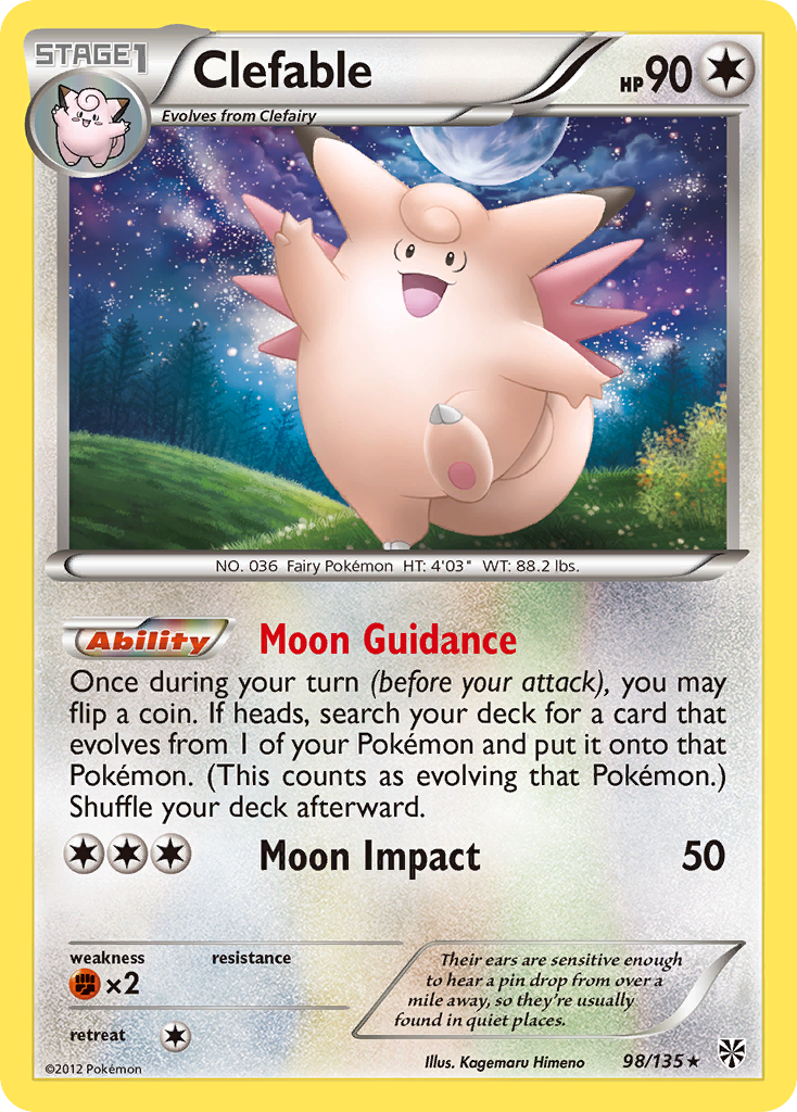 Clefable (98/135) [Black & White: Plasma Storm] | Enigma On Main