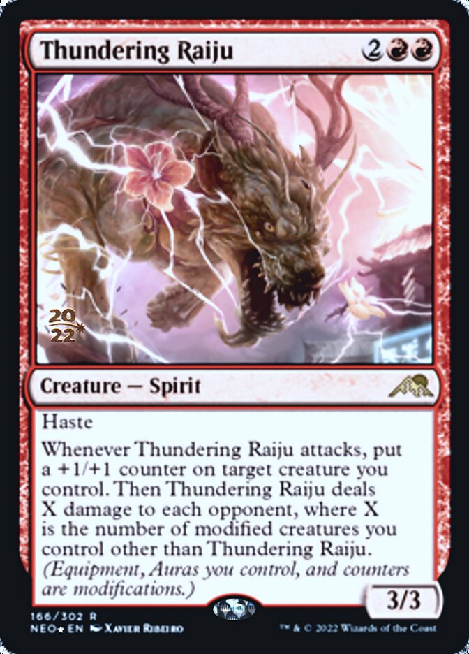 Thundering Raiju [Kamigawa: Neon Dynasty Prerelease Promos] | Enigma On Main