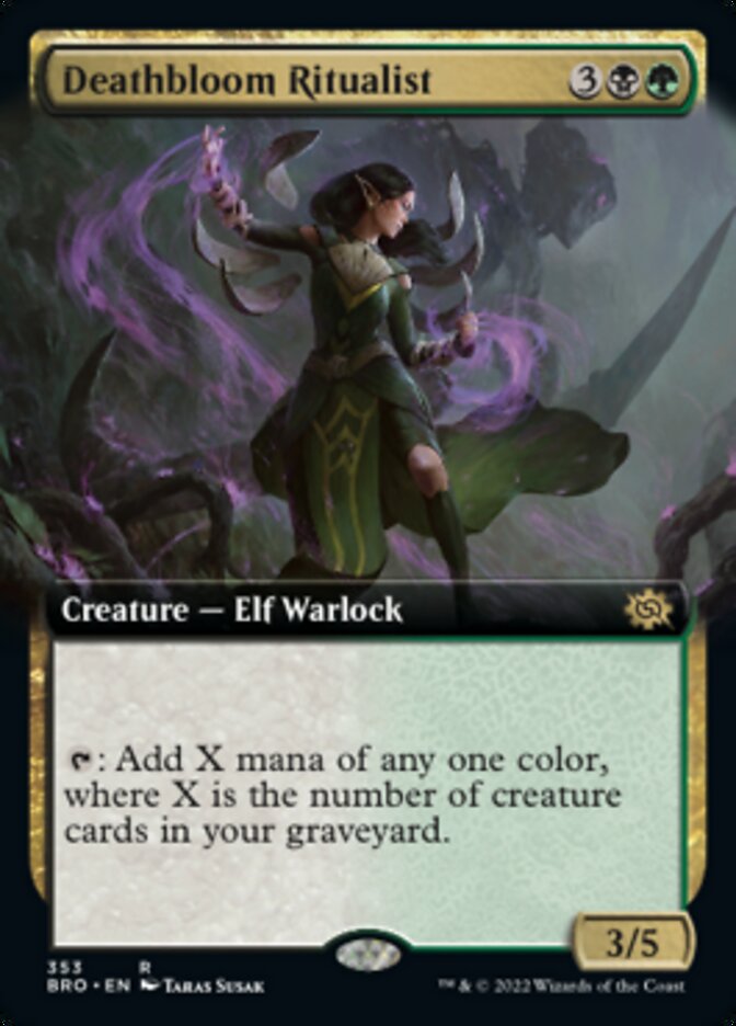 Deathbloom Ritualist (Extended Art) [The Brothers' War] | Enigma On Main